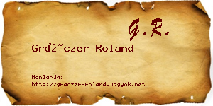 Gráczer Roland névjegykártya